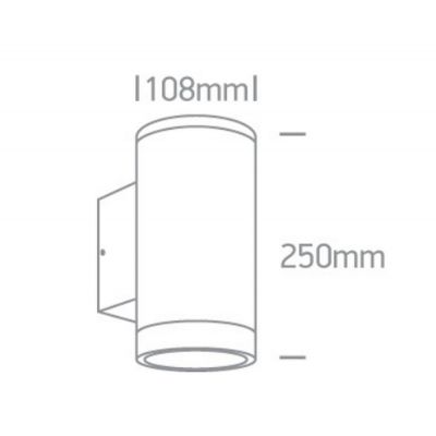 One Light Collio2 kinkiet zewnętrzny 2x20 W szary 67400E/G