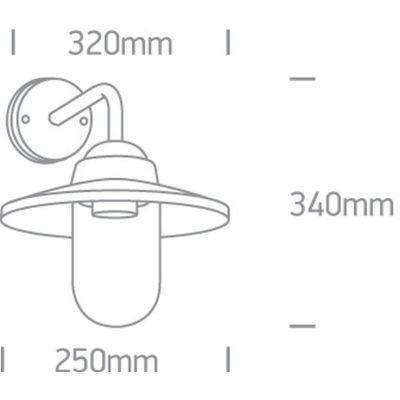 One Light kinkiet zewnętrzny 1x40W czarny 67408/B