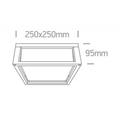 One Light Psofida S plafon zewnętrzny 2x12 W czarna 67420B/B
