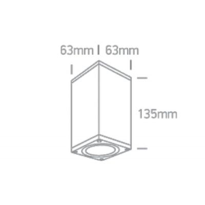 One Light Dios S lampa podsufitowa zewnętrzna 1x W czarna 67426D/B