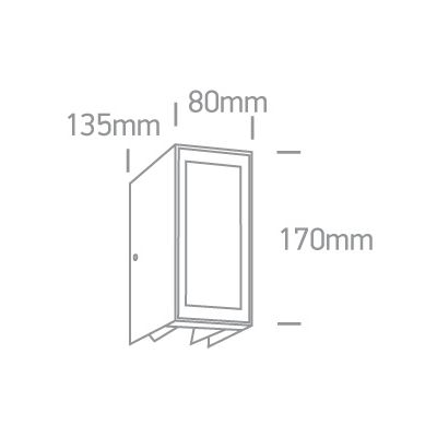 One Light Zavlani kinkiet zewnętrzny 9W antracyt 67440/AN/W