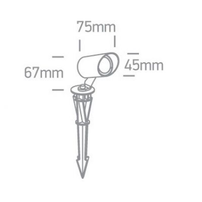 One Light Rakita lampa gruntowa 1x3 W czarna 67456/B/W