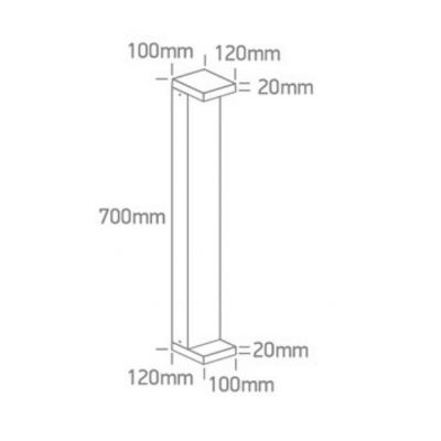 One Light Gazon 1 lampa stojąca zewnętrzna 1x8 W antracyt 67508A/AN/C