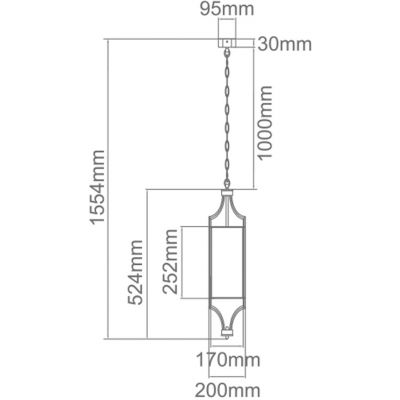 Orlicki Design Lunga Cromo lampa wisząca 1x15W chrom/kremowa biel OR80551