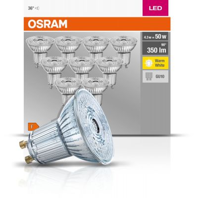 Osram Base żarówki LED Multipack 10x4,3 W 2700 K GU10