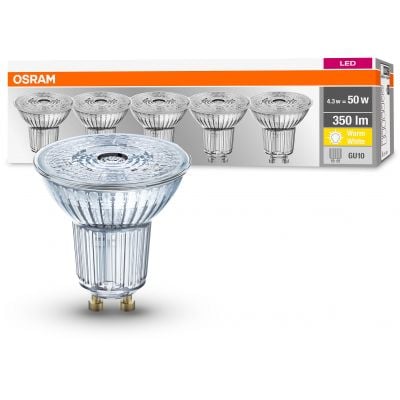 Osram Base żarówki LED Multipack 5x4,3 W 2700 K GU10
