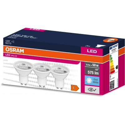 Osram Value żarówki LED Multipack 3x6,9 W 4000 K GU10