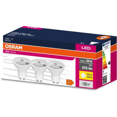 Osram Value żarówki LED Multipack 3x6,9 W 3000 K GU10