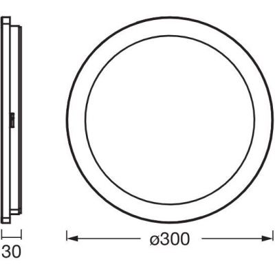 Osram Orbis Disc lampa podsufitowa 1x22 W drewno