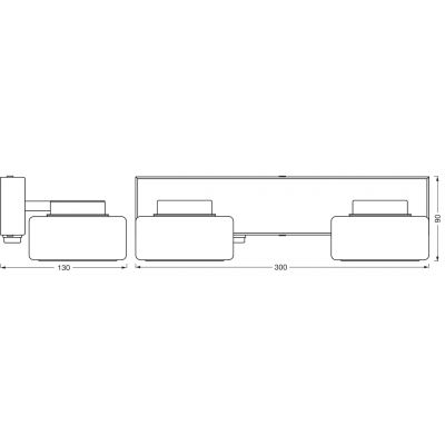 Osram Orbis Flame kinkiet 2x5,5 W czarny