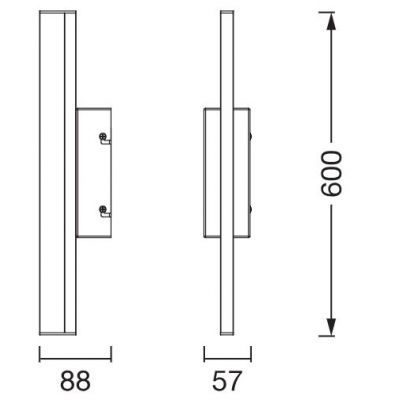 Osram Orbis Mirror lampka LED 60 cm do lustra 1x10 W czarny