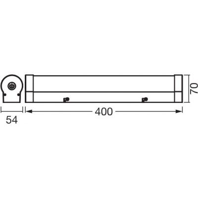 Osram Orbis Tube Frost Glass kinkiet 40 cm 1x9 W drewno