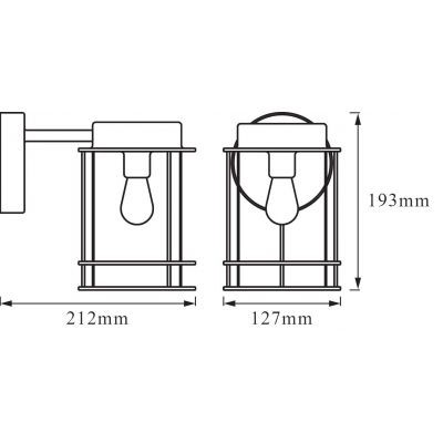 Osram Endura Classic Post kinkiet zewnętrzny 1x60 W stal/przezroczysty