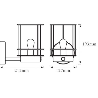 Osram Endura Classic Post kinkiet zewnętrzny 1x60 W stal/przezroczysty