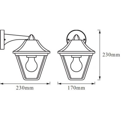 Osram Endura Classic Trad kinkiet zewnętrzny 1x60 W mosiądz