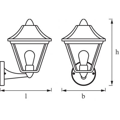 Osram Endura Classic Trad kinkiet zewnętrzny 1x60 W mosiądz