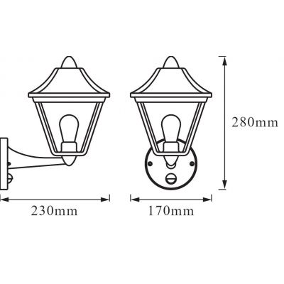 Osram Endura Classic Trad kinkiet zewnętrzny 1x60 W mosiądz