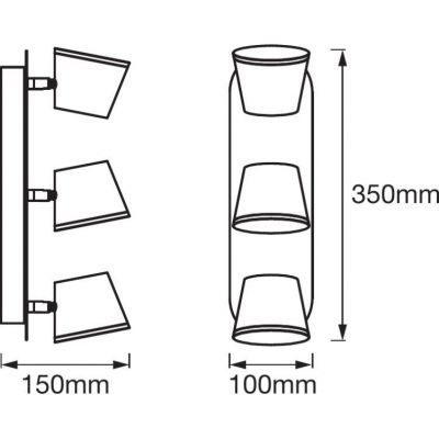 Osram LED Spot kinkiet 3x7 W biały