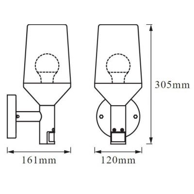 Osram Endura Classic Calice kinkiet zewnętrzny 1x60 W stal