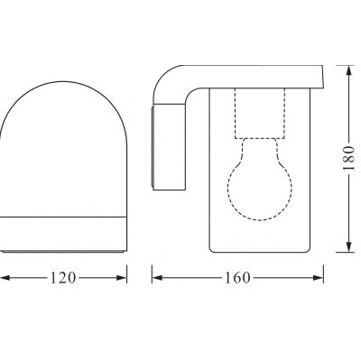 Osram Endura Classic Cascade kinkiet zewnętrzny 1x25 W szary/brązowy
