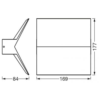 Osram Endura Style Bat kinkiet zewnętrzny 1x9,5 W szary