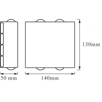 Osram Endura Style Updown Deco kinkiet zewnętrzny 4x11 W szary