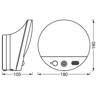 Osram Smart+ WiFi Outdoor Round Camera kinkiet zewnętrzny 1x15 W szary