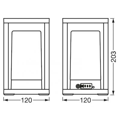 Osram Smart+ WiFi Tableframe lampa stojąca zewnętrzna 1x5 W biała/szara