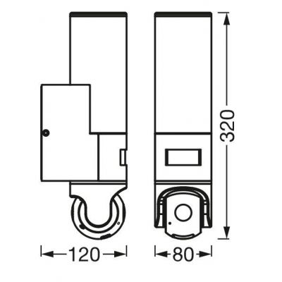 Osram Smart+ WiFi Outdoor Wall Camera Control kinkiet zewnętrzny 1x16 W szary