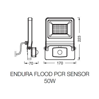 Osram Endura naświetlacz 50 W 3000K szary