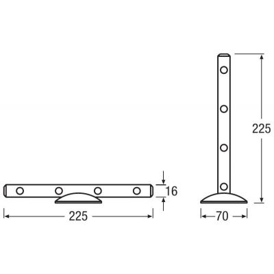 Osram Lumistixx lampa meblowa 1x0,6 W srebrna