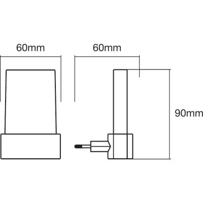 Osram Lunetta lampka nocna z czujnikiem zmierzchu 1x0,28 W biała