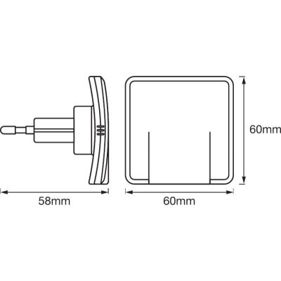 Osram Lunetta lampka nocna z czujnikiem ruchu 1x0,3 W biała