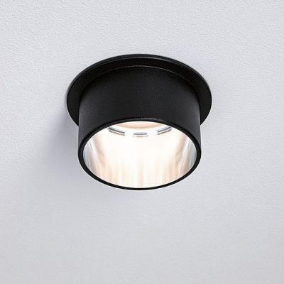Paulmann Gil lampa podsufitowa 1x6W LED czarny mat/żelazo szczotkowane 93382