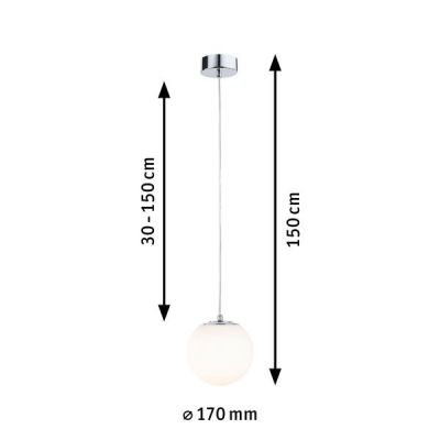 Paulmann Gove lampa wisząca 1x9W LED chrom/satyna 71066