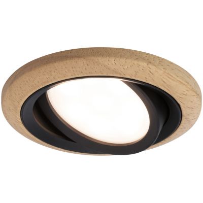 Paulmann Lanati lampa do zabudowy 3x6 W czarna-drewno 92237