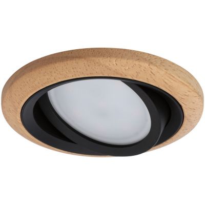 Paulmann Lanati lampa do zabudowy 3x6 W czarna-drewno 92237