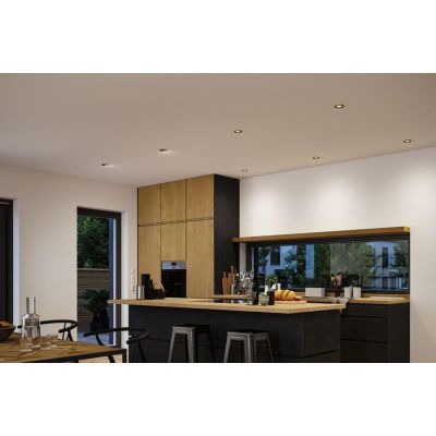 Paulmann Lanati lampa do zabudowy 3x6 W czarna-drewno 92237