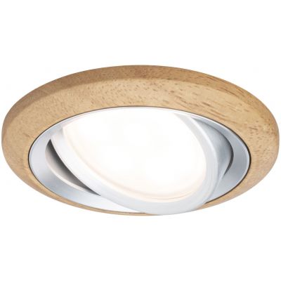Paulmann Lanati lampa do zabudowy 3x6 W aluminium-drewno 92239