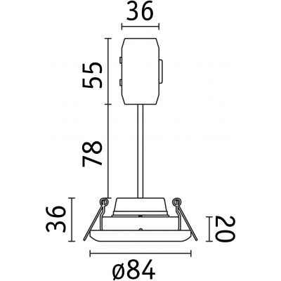 Paulmann Lanati lampa do zabudowy 3x6 W aluminium-drewno 92239