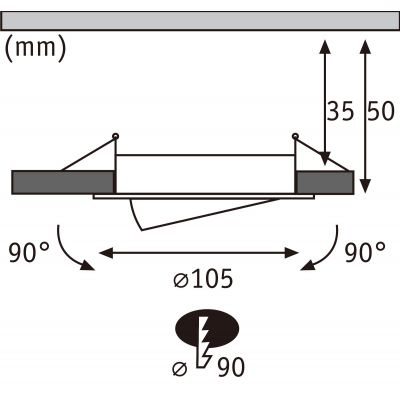 Paulmann Anmus lampa do zabudowy 3x5 W chrom 92256