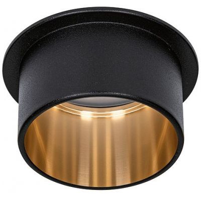 Paulmann Gil lampa podsufitowa 1x6W LED czarny mat/złoty 93378