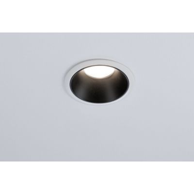 Paulmann Cole Coin lampa do zabudowy 1x6,5W biały/czarny mat 93401