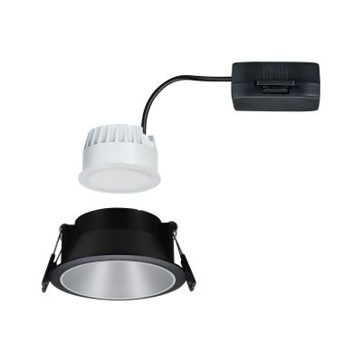 Paulmann Cole Coin lampa do zabudowy 1x6,5W czarny/srebrny 93407