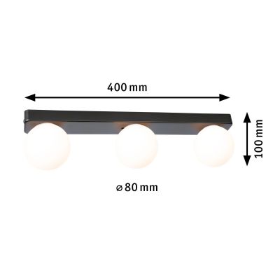 Paulmann Gove kinkiet 3x20 W czarny PL71070