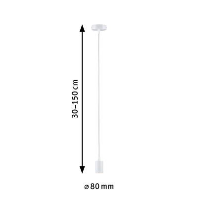 Paulmann Ravi lampa wisząca 1x60 W biała PL71135