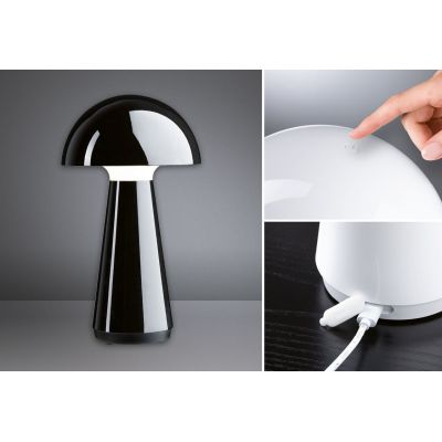 Paulmann Onzo lampa stołowa 1x2,6 W czarna PL76994