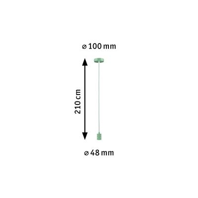 Paulmann Neordic lampa wisząca 1x60 W zielona PL78431