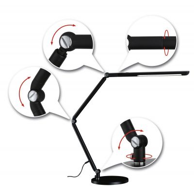 Paulmann Flexbar lampa biurkowa 1x9,5 W czarna PL78912