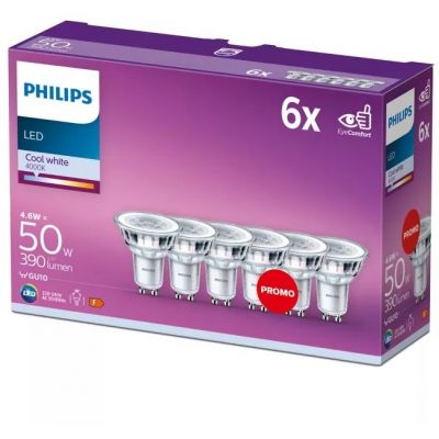 Philips Classic żarówka LED 6x4,6 W 4000 K GU10 929001218233